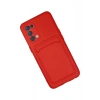 Newface Oppo Reno 5 Kılıf Kelvin Kartvizitli Silikon - Kırmızı