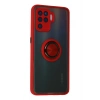 Newface Oppo Reno 5 Lite Kılıf Montreal Yüzüklü Silikon Kapak - Kırmızı
