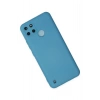 Newface Realme C25Y Kılıf Nano içi Kadife Silikon - Mavi