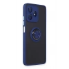 Newface Realme C53 Kılıf Montreal Yüzüklü Silikon Kapak - Lacivert
