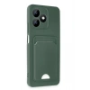 Newface Realme Note 50 4G Kılıf Kelvin Kartvizitli Silikon - Koyu Yeşil