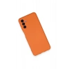 Newface Samsung Galaxy A14 4G Kılıf Nano içi Kadife Silikon - Turuncu