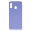 Newface Samsung Galaxy A20 Kılıf Nano içi Kadife Silikon - Lila