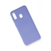 Newface Samsung Galaxy A20 Kılıf Nano içi Kadife Silikon - Lila