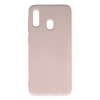 Newface Samsung Galaxy A20 Kılıf Nano içi Kadife Silikon - Pudra