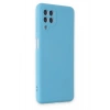 Newface Samsung Galaxy A22 Kılıf Nano içi Kadife Silikon - Mavi