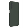Newface Samsung Galaxy A24 4G Kılıf Nano içi Kadife Silikon - Koyu Yeşil