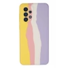 Newface Samsung Galaxy A53 5G Kılıf Ebruli Lansman Silikon - Sarı-Mavi