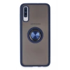 Newface Samsung Galaxy A70 Kılıf Montreal Yüzüklü Silikon Kapak - Lacivert