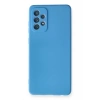 Newface Samsung Galaxy A72 Kılıf Nano içi Kadife Silikon - Mavi