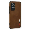 Newface Samsung Galaxy A73 5G Kılıf Loop Deri Silikon - Kahverengi