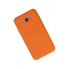Newface Samsung Galaxy J7 Kılıf Nano içi Kadife Silikon - Turuncu