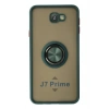 Newface Samsung Galaxy J7 Prime Kılıf Montreal Yüzüklü Silikon Kapak - Yeşil