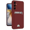 Newface Samsung Galaxy M15 Kelvin Kartvizitli Silikon - Bordo