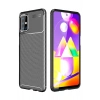 Newface Samsung Galaxy M31S Kılıf Auto Focus Karbon Kapak - Siyah