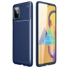 Newface Samsung Galaxy M51 Kılıf Auto Focus Karbon Kapak - Lacivert