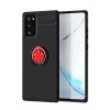 Newface Samsung Galaxy Note 20 Kılıf Range Yüzüklü Silikon - Siyah-Kırmızı