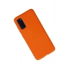 Newface Samsung Galaxy S20 Kılıf Nano içi Kadife Silikon - Turuncu