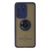 Newface Samsung Galaxy S20 Ultra Kılıf Montreal Yüzüklü Silikon Kapak - Lacivert