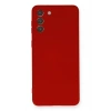 Newface Samsung Galaxy S21 Plus Kılıf Nano içi Kadife Silikon - Kırmızı