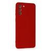 Newface Samsung Galaxy S21 Plus Kılıf Nano içi Kadife Silikon - Kırmızı