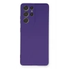 Newface Samsung Galaxy S21 Ultra Kılıf Nano içi Kadife Silikon - Mor