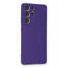 Newface Samsung Galaxy S21 Ultra Kılıf Nano içi Kadife Silikon - Mor