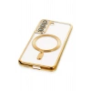 Newface Samsung Galaxy S22 Kılıf Kross Magneticsafe Kapak - Gold