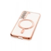 Newface Samsung Galaxy S22 Kılıf Kross Magneticsafe Kapak - Rose