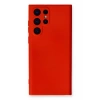 Newface Samsung Galaxy S22 Ultra Kılıf Nano içi Kadife Silikon - Kırmızı