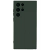 Newface Samsung Galaxy S22 Ultra Kılıf Nano içi Kadife Silikon - Koyu Yeşil