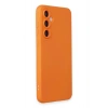 Newface Samsung Galaxy S24 Kılıf Nano içi Kadife Silikon - Turuncu