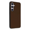 Newface Samsung Galaxy S24 Kılıf Taft Kapak - Kahverengi