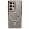 Newface Samsung Galaxy S24 Ultra Kılıf Joke Simli Magneticsafe Kılıf - Gold