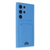 Newface Samsung Galaxy S24 Ultra Kılıf Kelvin Kartvizitli Silikon - Mavi