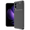 Newface Samsung Galaxy S25 Edge Kılıf Auto Focus Karbon Kapak - Siyah