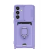 Newface Samsung Galaxy S25 Plus Kılıf Zuma Kartvizitli Yüzüklü Silikon - Lila