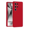 Newface Samsung Galaxy S25 Ultra Kılıf Nano içi Kadife Silikon - Kırmızı