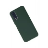 Newface Vivo Y11S Kılıf Nano içi Kadife Silikon - Koyu Yeşil