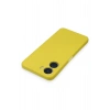 Newface Vivo Y16 Kılıf Nano içi Kadife Silikon - Sarı