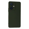 Newface Vivo Y27 Kılıf Nano içi Kadife Silikon - Koyu Yeşil