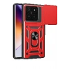 Newface Xiaomi Mi 14T Pro Kılıf Pars Lens Yüzüklü Silikon - Kırmızı