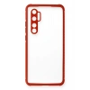Newface Xiaomi Mi Note 10 Lite Kılıf Miami Şeffaf Silikon - Kırmızı