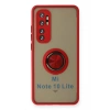 Newface Xiaomi Mi Note 10 Lite Kılıf Montreal Yüzüklü Silikon Kapak - Kırmızı