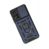 Newface Xiaomi Poco M4 Pro 5G Kılıf Pars Lens Yüzüklü Silikon - Lacivert