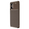 Newface Xiaomi Poco X7 Pro Kılıf Auto Focus Karbon Kapak - Kahverengi