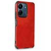 Newface Xiaomi Redmi 13C Kılıf Loop Deri Silikon - Kırmızı