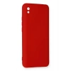 Newface Xiaomi Redmi 9A Kılıf Nano içi Kadife Silikon - Kırmızı
