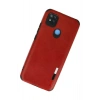 Newface Xiaomi Redmi 9C Kılıf Loop Deri Silikon - Kırmızı