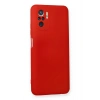 Newface Xiaomi Redmi Note 10 Kılıf Nano içi Kadife Silikon - Kırmızı